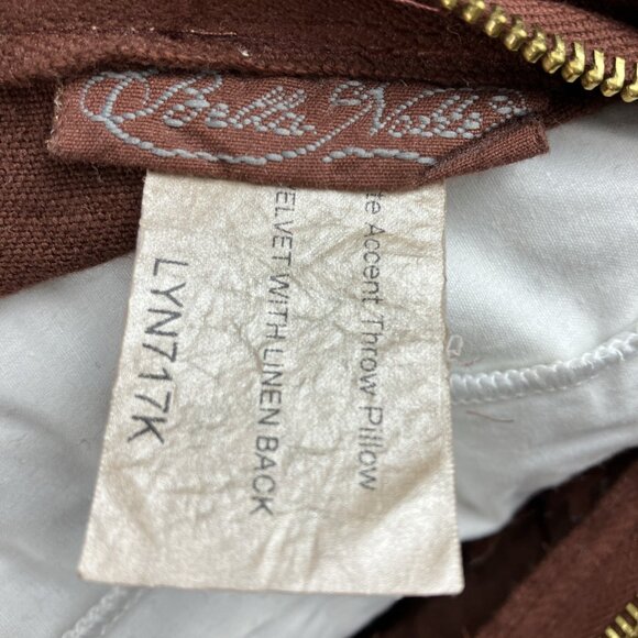 23 X 13 Bella Notte Raisin Velvet  Floral Bolster Pillow Plus Down Pillow Insert - Picture 4 of 4